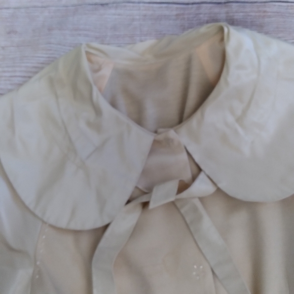 Beige custom tailored puffed dress S - Picture 6 of 7